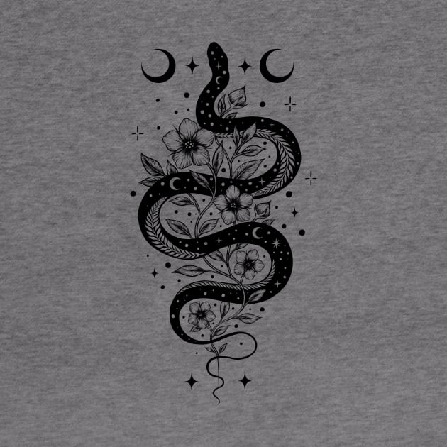 Serpent Spell-Black by Episodic Drawing